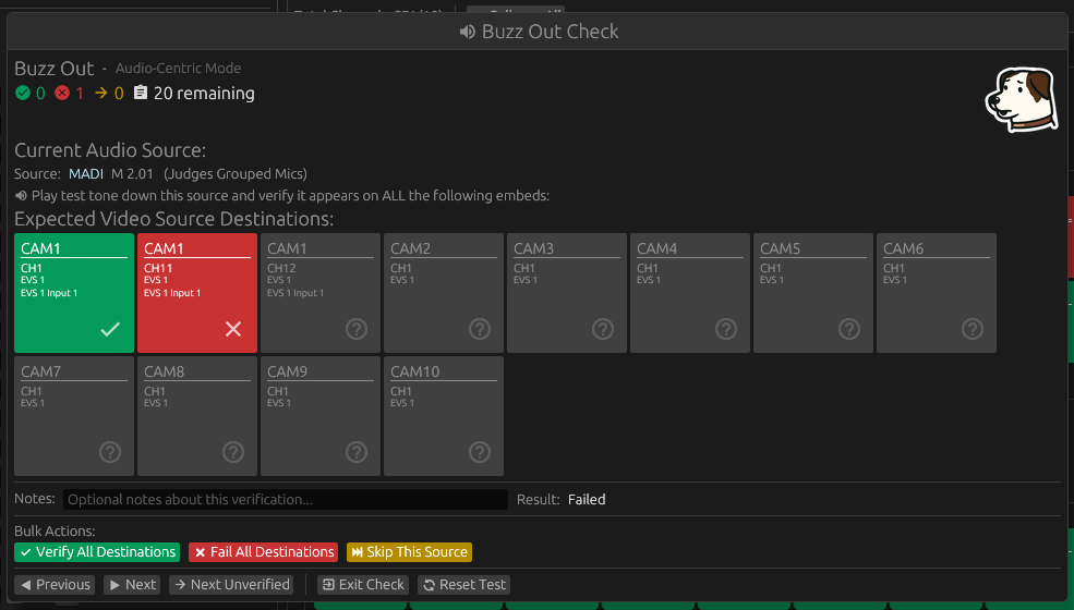 Buzz Out Audio-Centric Mode